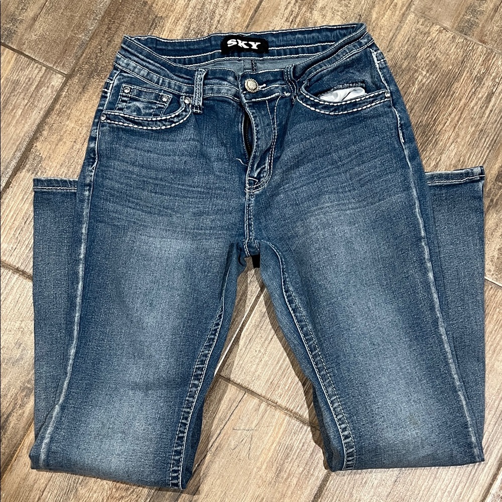 Sky Women's Dark Blue Skinny Jeans